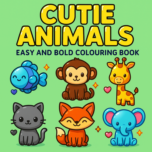 Cutie animals - cozy colouring book